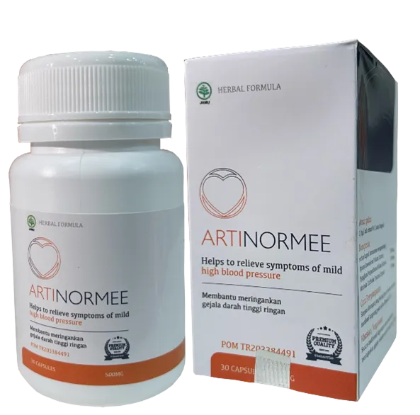 Kemasan suplemen herbal Artinormee dalam bentuk kapsul.