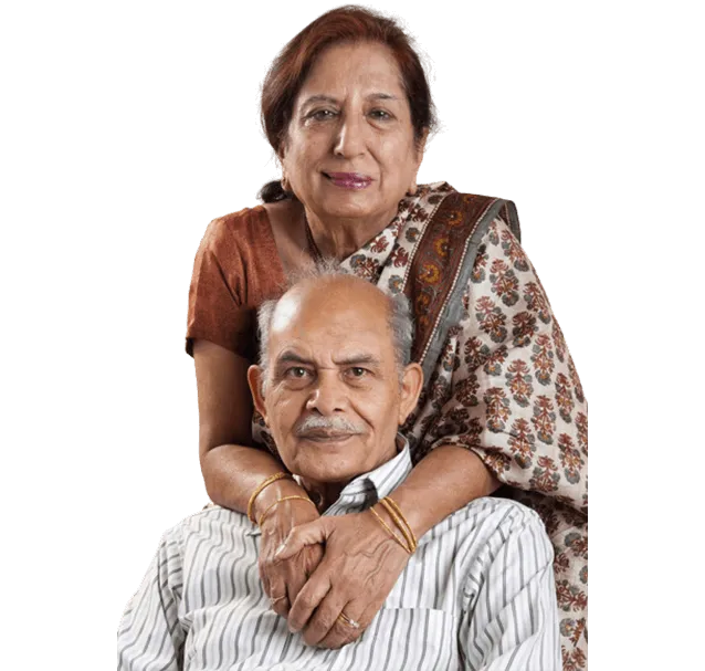 Casal idoso sorrindo — Cartiofin